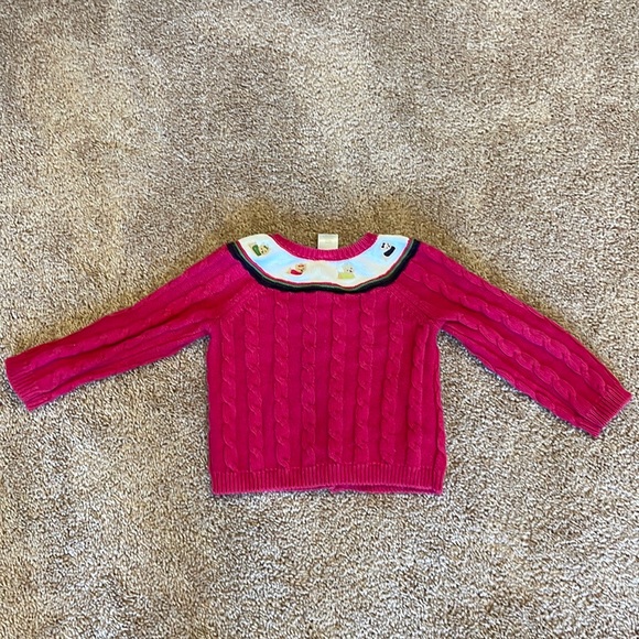 Girls’ Gymboree Red Cable Cardigan Size 2T - Picture 2 of 4
